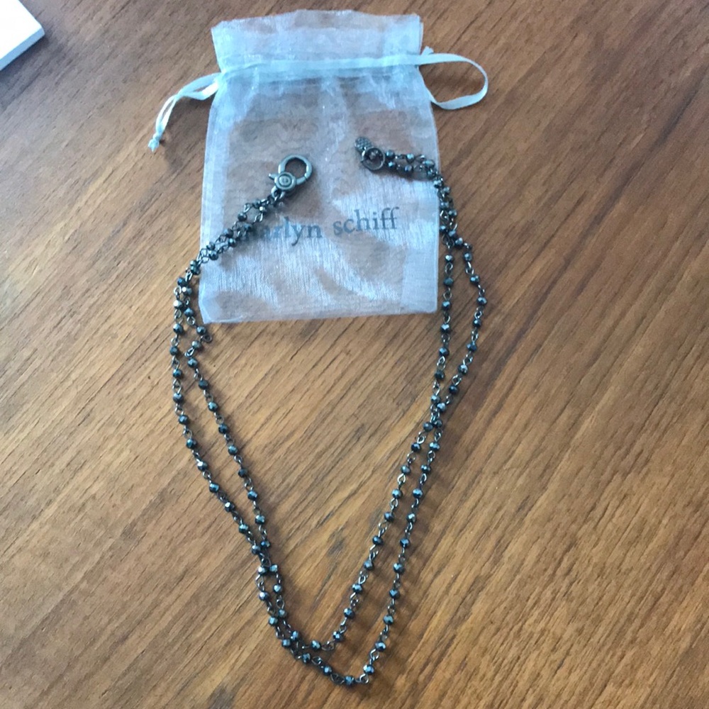 Marlyn Schiff crystal beaded  charm necklace